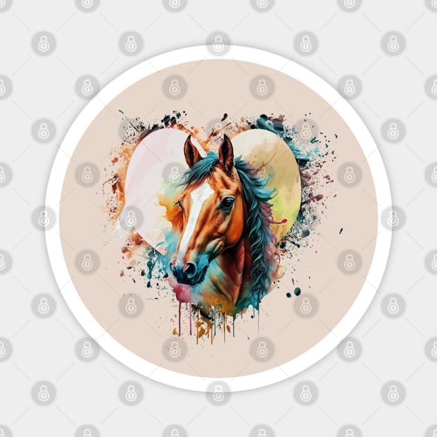 Horse Lover Art Magnet by tamdevo1